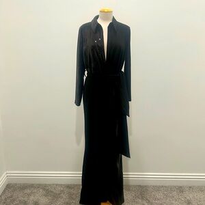 Fashion Nova Black Long Sleeve Jumpsuit